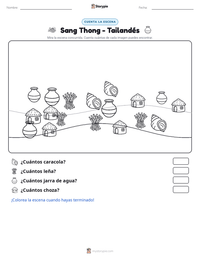 Vista previa de la hoja de trabajo imprimible de Sang Thong - Tailandés