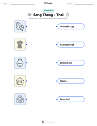 Sang Thong - Thai druckbare Arbeitsblatt Vorschau