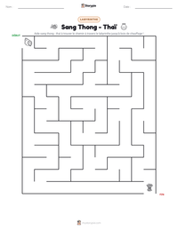 Aperçu de la feuille de travail imprimable Sang Thong - Thaï