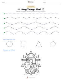 Sang Thong - Thai druckbare Arbeitsblatt Vorschau