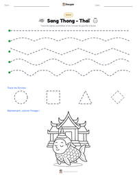 Aperçu de la feuille de travail imprimable Sang Thong - Thaï
