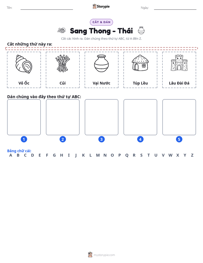 Cắt & Dán Chữ Cái