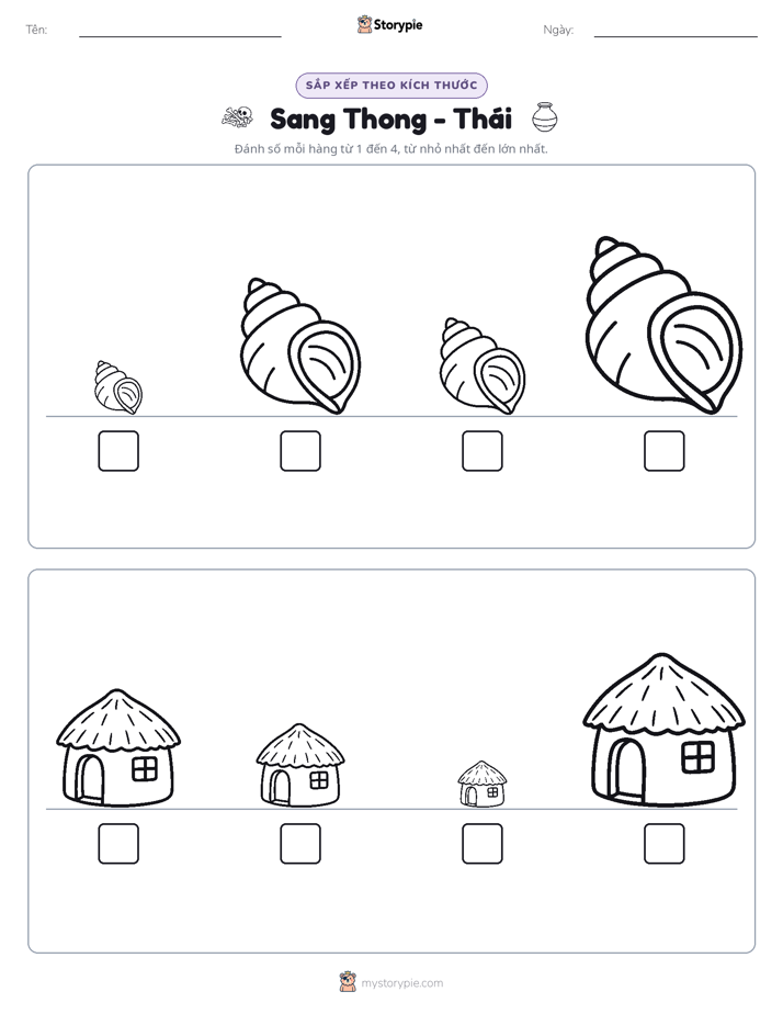 Thứ Tự Kích Thước