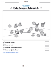 Malin Kundang - Indonesisch afdrukbare werkblad voorbeeld