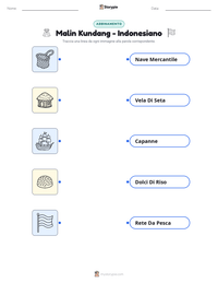 Anteprima della scheda stampabile di Malin Kundang - Indonesiano