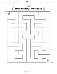 Malin Kundang - Indonesian printable worksheet preview