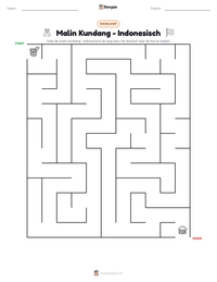 Malin Kundang - Indonesisch afdrukbare werkblad voorbeeld