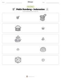 Malin Kundang - Indonesian printable worksheet preview