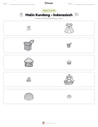 Malin Kundang - Indonesisch afdrukbare werkblad voorbeeld