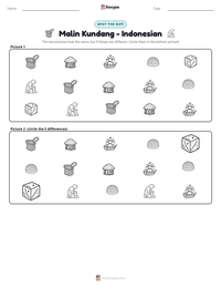 Malin Kundang - Indonesian printable worksheet preview
