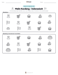 Malin Kundang - Indonesisch afdrukbare werkblad voorbeeld
