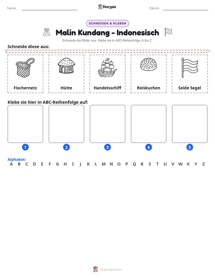 Schneiden & Einfügen Alphabet