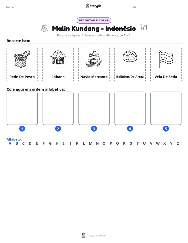 Recortar & Colar Alfabeto