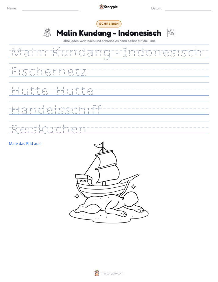 Schreibübung