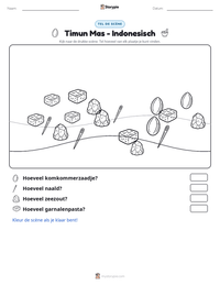 Timun Mas - Indonesisch afdrukbare werkblad voorbeeld