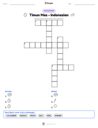 Timun Mas - Indonesian printable worksheet preview