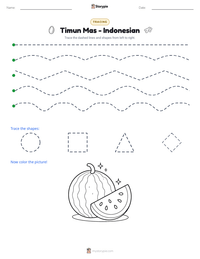 Timun Mas - Indonesian printable worksheet preview