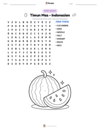 Timun Mas - Indonesian printable worksheet preview