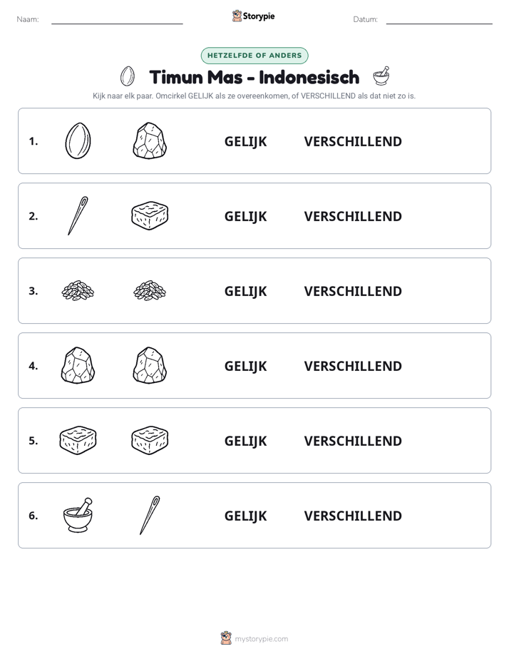 Zelfde of Verschillend
