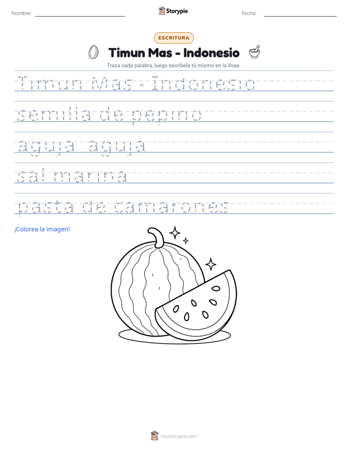 Práctica de Escritura