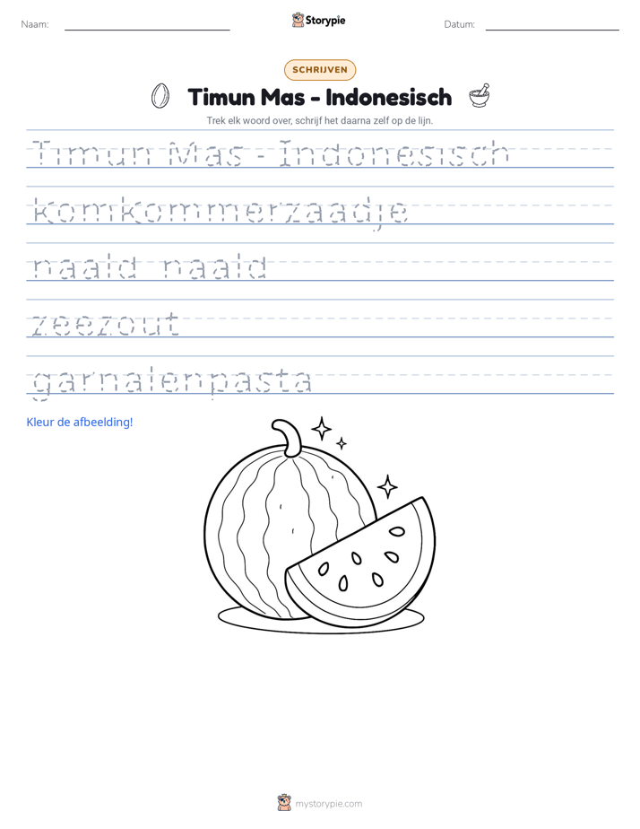 Schrijf Oefening
