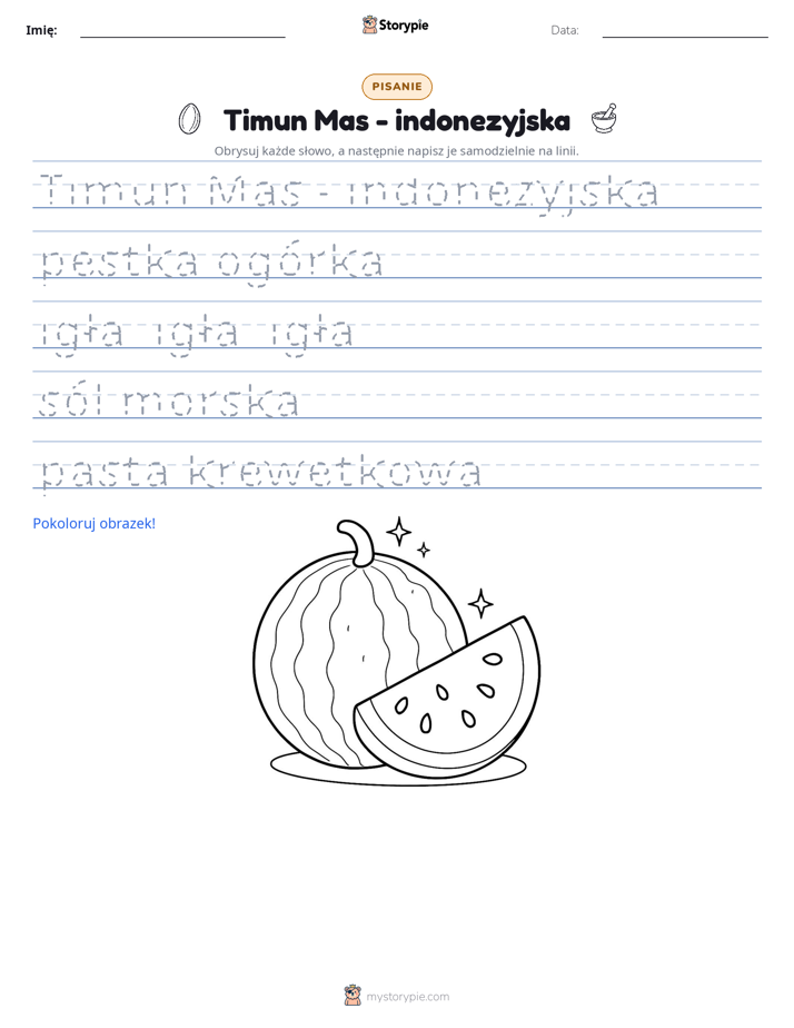 Ćwiczenie Pisania