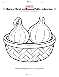 Bawang Merah and Bawang Putih - Indonesian printable worksheet preview