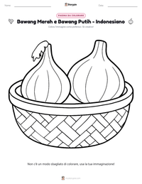Anteprima della scheda stampabile di Bawang Merah e Bawang Putih - Indonesiano