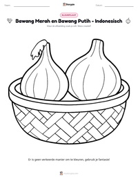 Bawang Merah en Bawang Putih - Indonesisch afdrukbare werkblad voorbeeld