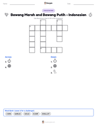 Bawang Merah and Bawang Putih - Indonesian printable worksheet preview