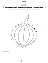 Bawang Merah and Bawang Putih - Indonesian printable worksheet preview