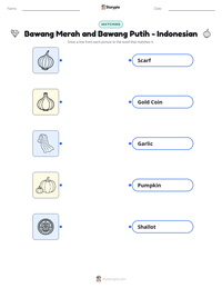 Bawang Merah and Bawang Putih - Indonesian printable worksheet preview