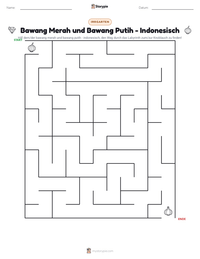 Bawang Merah und Bawang Putih - Indonesisch druckbare Arbeitsblatt Vorschau