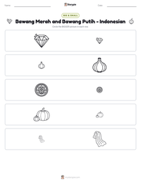 Bawang Merah and Bawang Putih - Indonesian printable worksheet preview