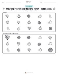Bawang Merah and Bawang Putih - Indonesian printable worksheet preview