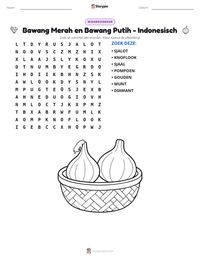 Bawang Merah en Bawang Putih - Indonesisch afdrukbare werkblad voorbeeld