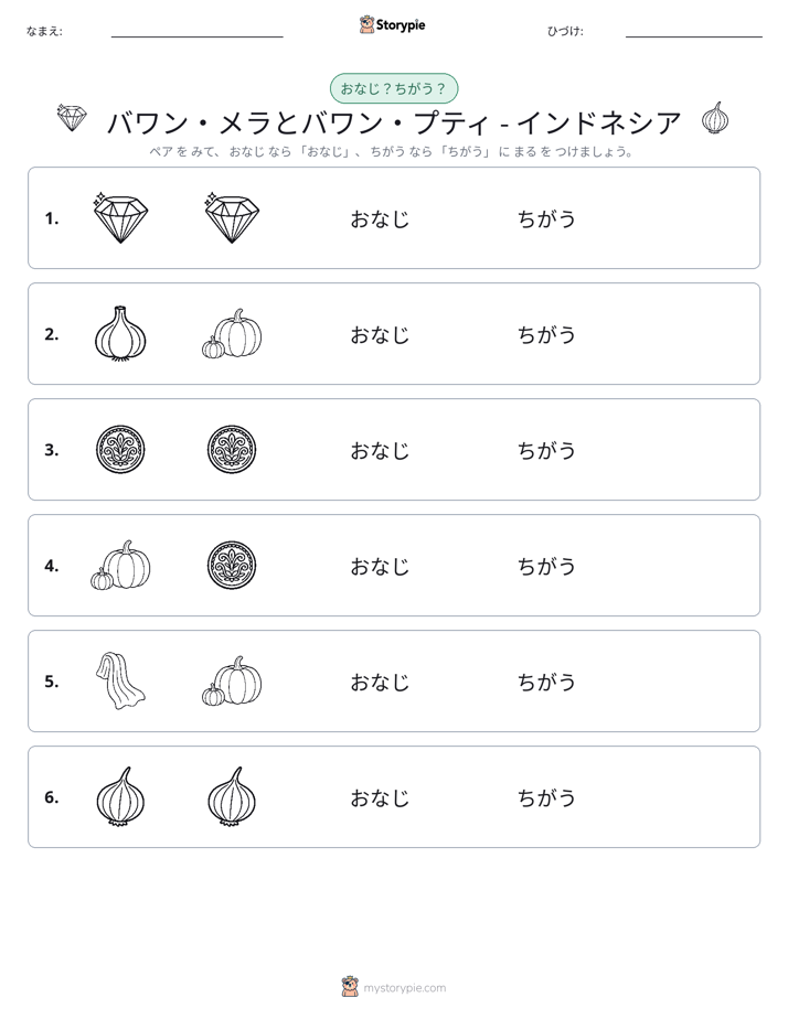 同じか違うか
