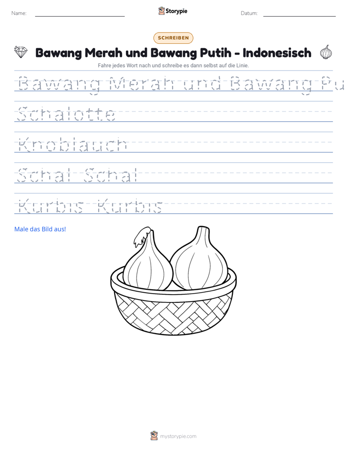 Schreibübung