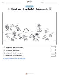 Kancil der Hirschferkel - Indonesisch druckbare Arbeitsblatt Vorschau