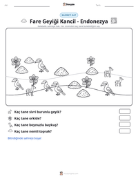Fare Geyiği Kancil - Endonezya yazdırılabilir çalışma sayfası önizlemesi