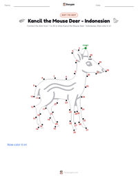 Kancil the Mouse Deer - Indonesian printable worksheet preview
