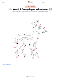 Anteprima della scheda stampabile di Kancil il Cervo-Topo - Indonesiano