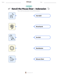 Kancil the Mouse Deer - Indonesian printable worksheet preview
