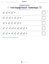 Fare Geyiği Kancil - Endonezya yazdırılabilir çalışma sayfası önizlemesi
