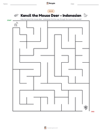 Kancil the Mouse Deer - Indonesian printable worksheet preview
