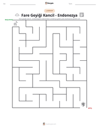 Fare Geyiği Kancil - Endonezya yazdırılabilir çalışma sayfası önizlemesi