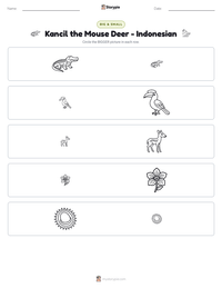 Kancil the Mouse Deer - Indonesian printable worksheet preview