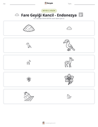 Fare Geyiği Kancil - Endonezya yazdırılabilir çalışma sayfası önizlemesi