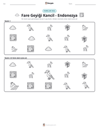 Fare Geyiği Kancil - Endonezya yazdırılabilir çalışma sayfası önizlemesi