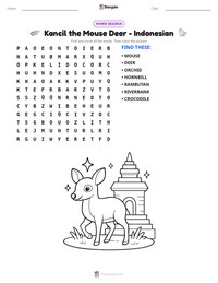 Kancil the Mouse Deer - Indonesian printable worksheet preview